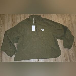 Staple Pigeon Jacket XLARGE Windbreaker Lightweight Olive Green NWT Half Zip